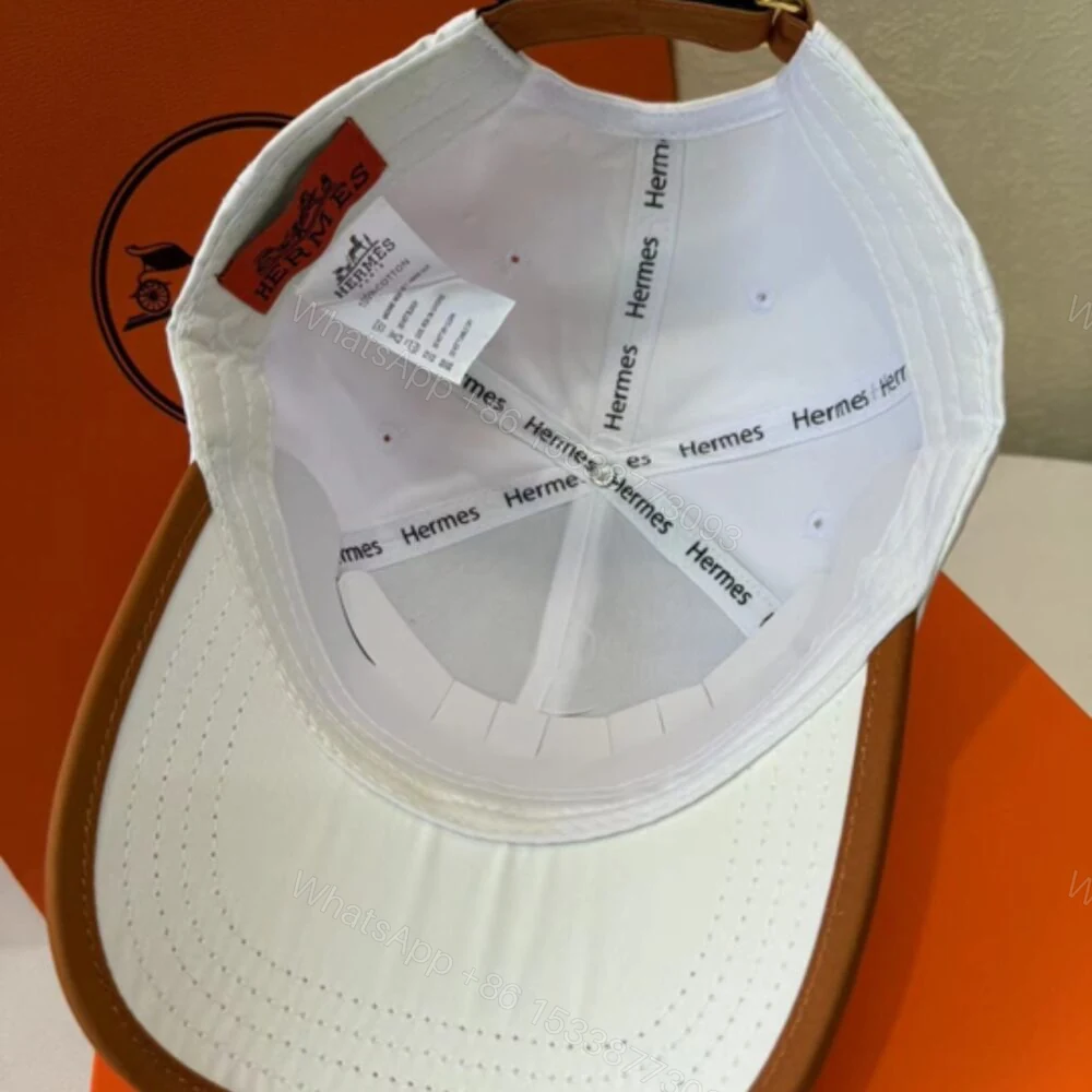 View 4 of Hermes Horse Cap White Hermes Cap