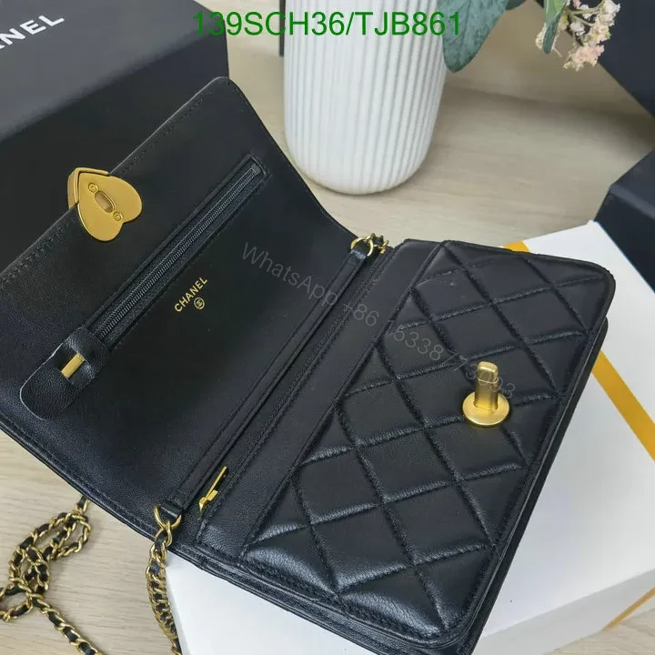 View 17 of Chanel Wallet On Chain in Lambskin Plexiglass Quilted with Black TJB861