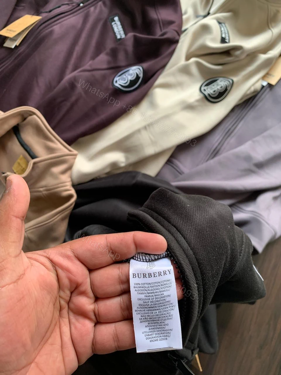 View 6 of FIRST COPY BURBERRY IMPORTED FABRIC ZIPPER JACKETS