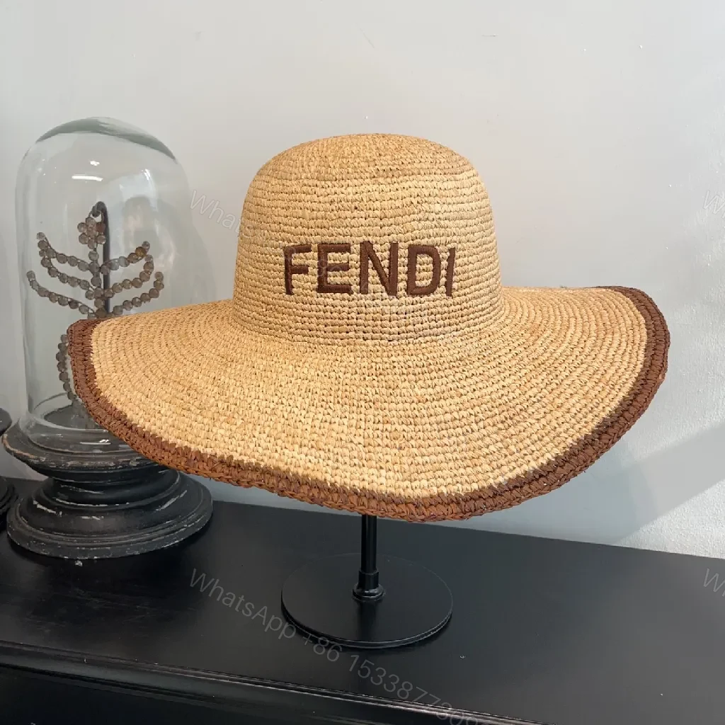 View 5 of Wide-Brim Straw Knit Hat: Bold Couture-Ready Sun Shield
