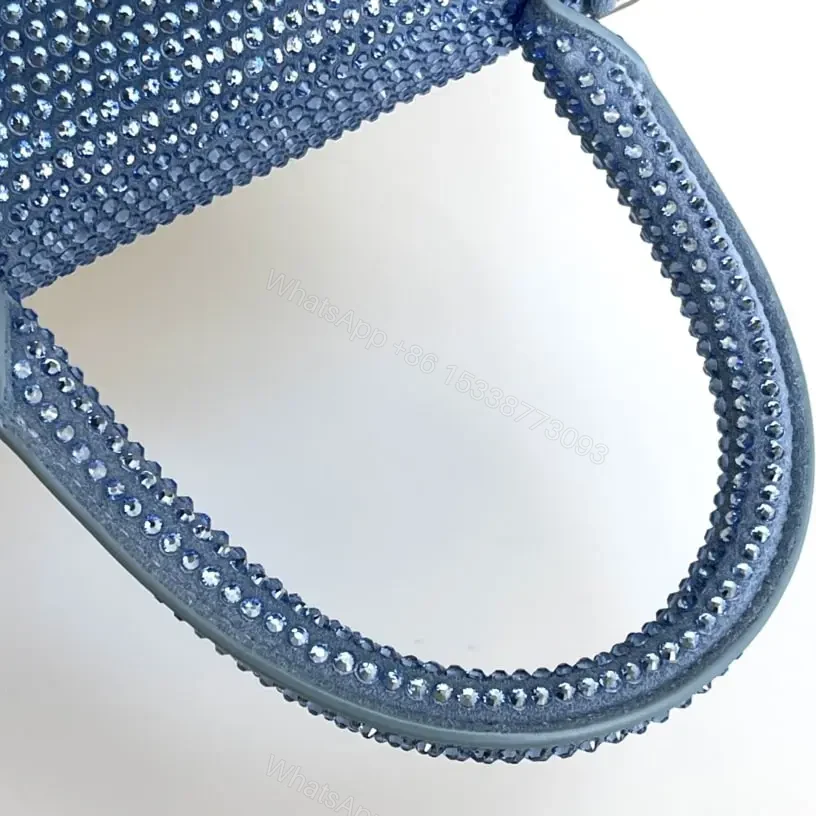 View 11 of 高仿Balenciaga*Hourglass系列沙漏包滿鑽藍色S