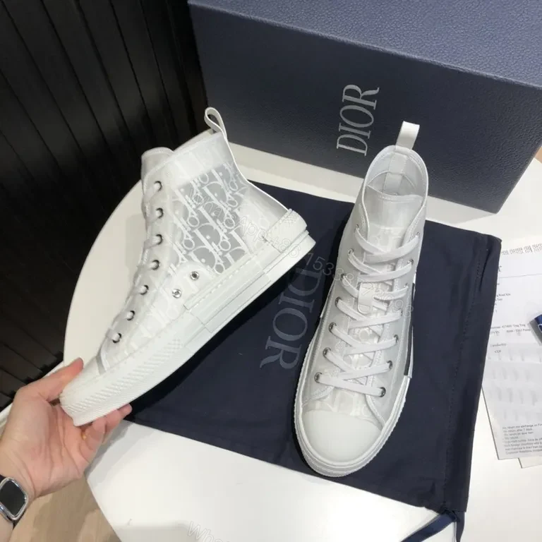 View 8 of Couture-Patterned Dior Monogram High-Top Sneaker