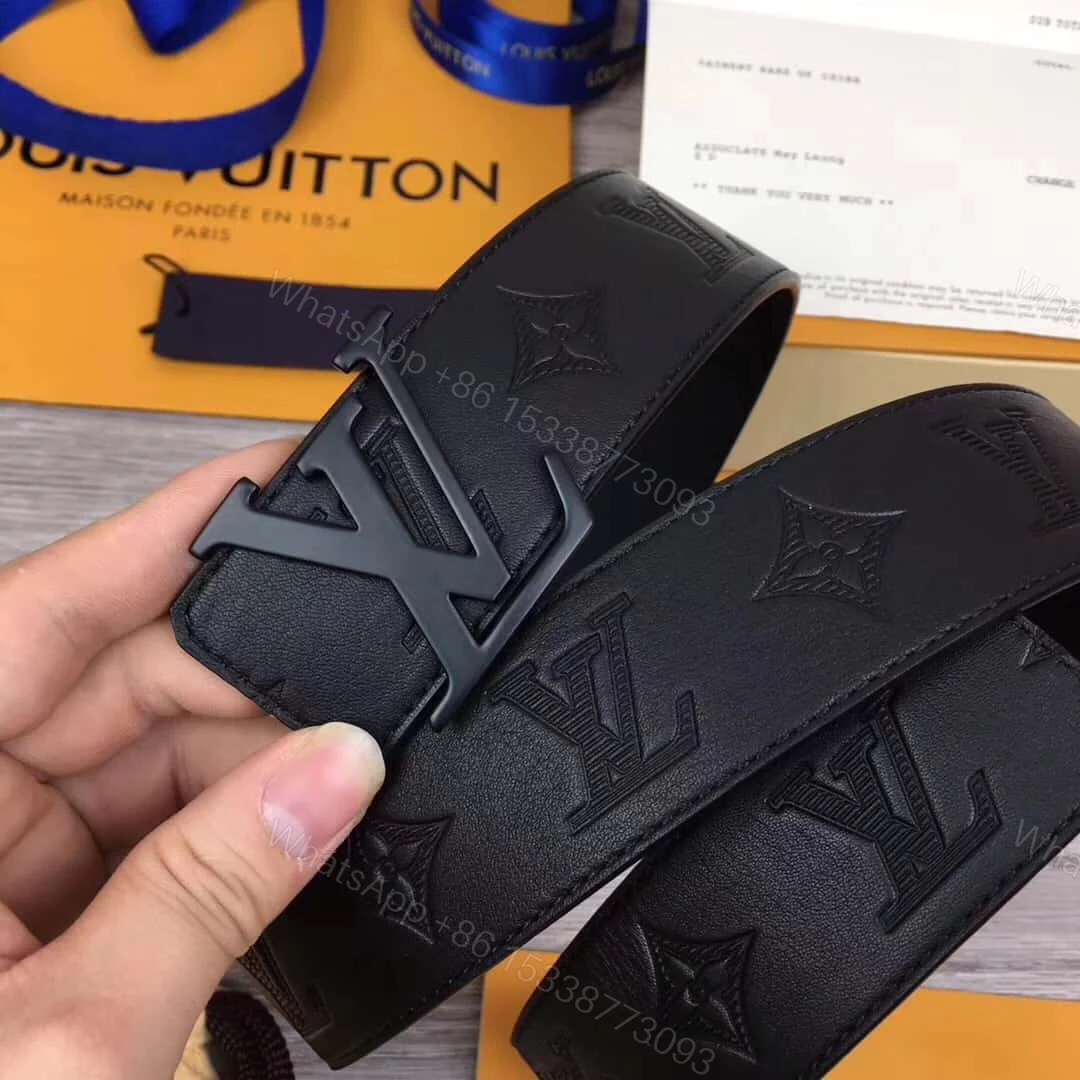 View 2 of LOUIS VUITTON SHAPE BELT MONOGRAM SHADOW 40 MM BLACK – B113
