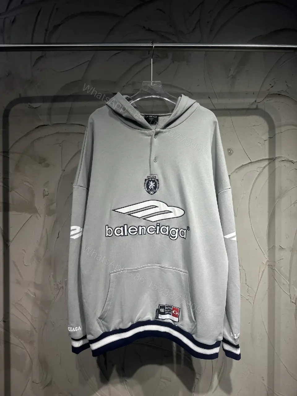 Gradient Grey Gradient Hoodie: Luxe Streetwear Comfort — view 1
