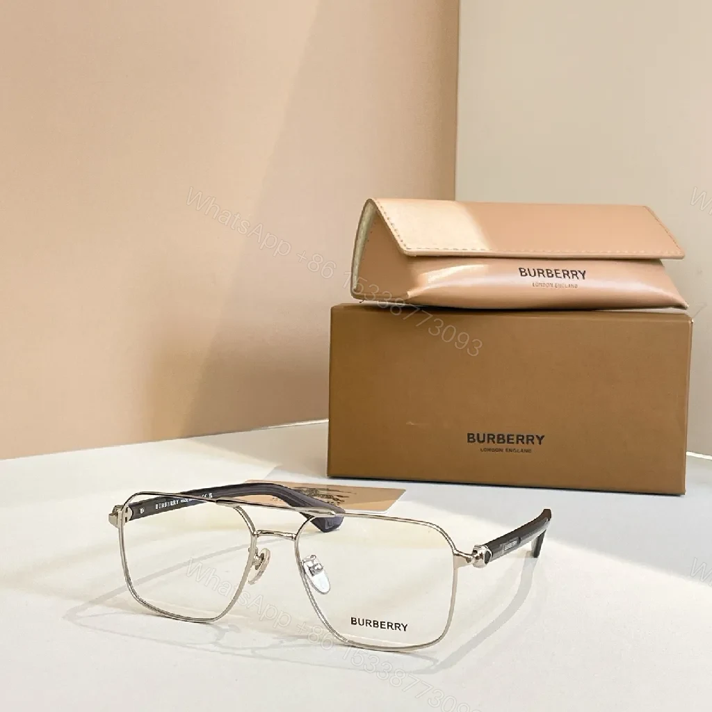 View 3 of Minimalist Gold-Tone Eyewear: Rectangular Luxury Frames