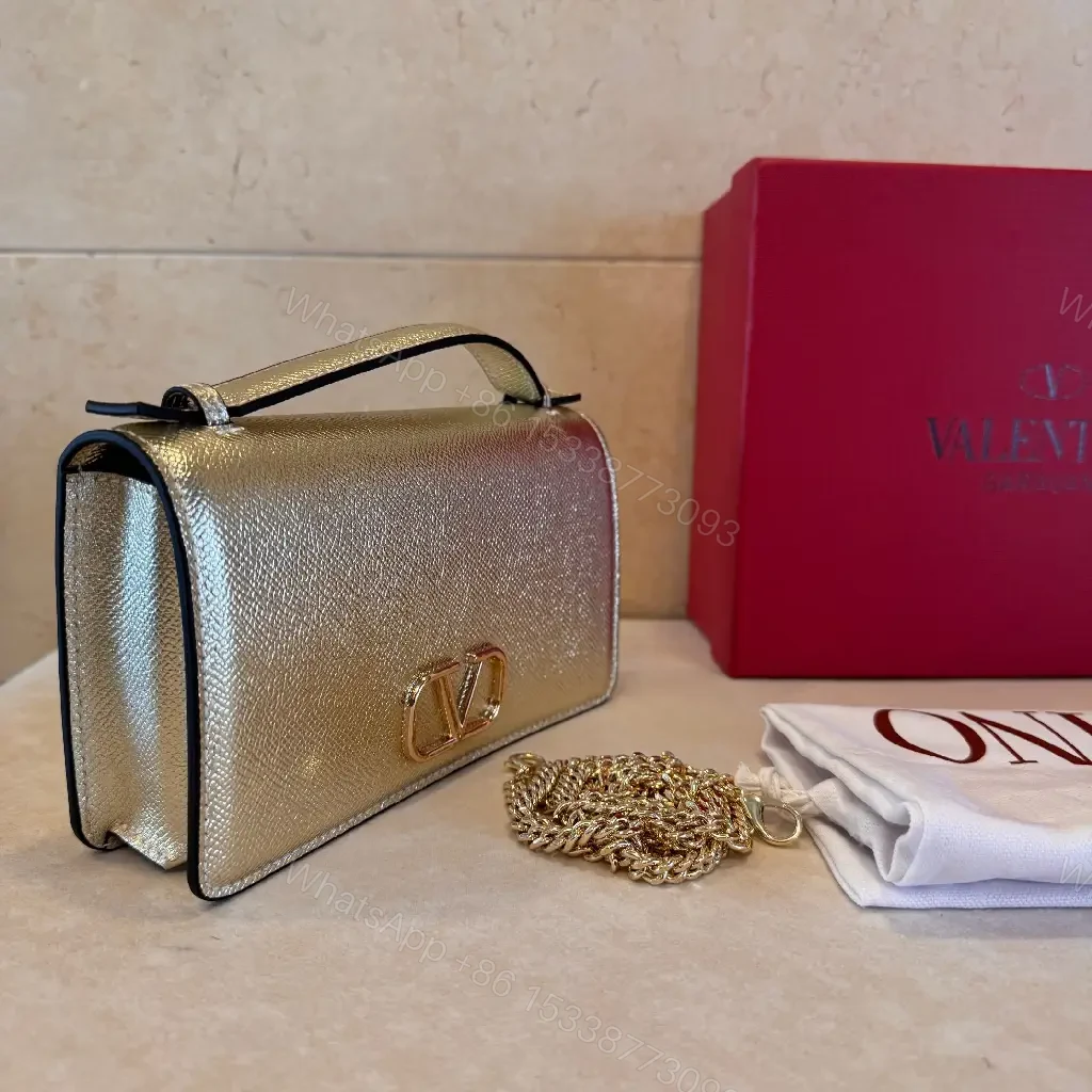 View 6 of Metallic Shine Crossbody in Luxe Style - Compact Night Bag