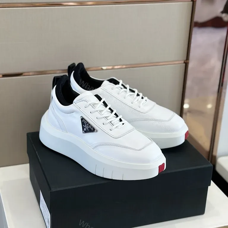 View 4 of Prada Milano White Platform Sneakers - Premium Comfort
