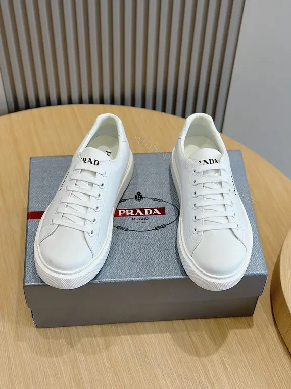 View 6 of Minimalist White Platform Sneaker - Leather, Prada-Inspired Luxury