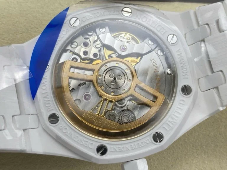 View 5 of Replica AP Royal Oak White Ceramic Celebration Dial 41mm