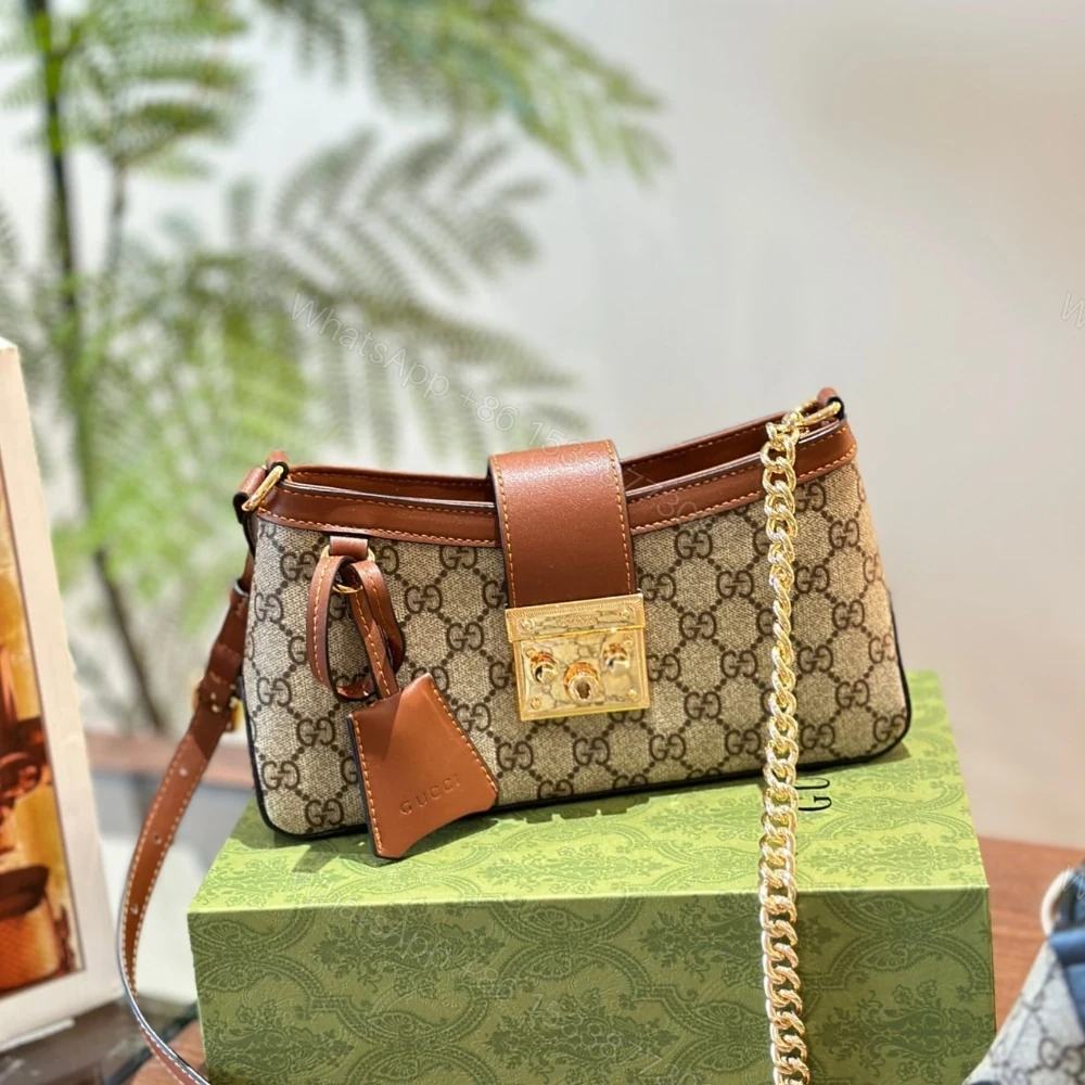 View 2 of Gucci Padlock Small Shoulder Bag Brown 25Cm 811705 KHNKG 8534