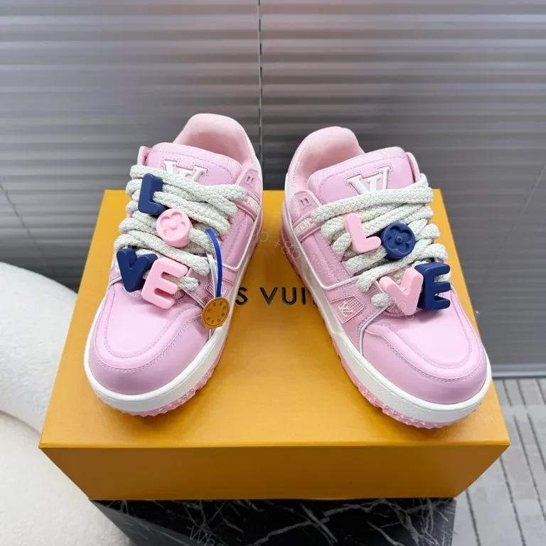 View 7 of Pink Luxe LV-Style Chunky Sneaker: Ultra-Comfort Comfort Blend