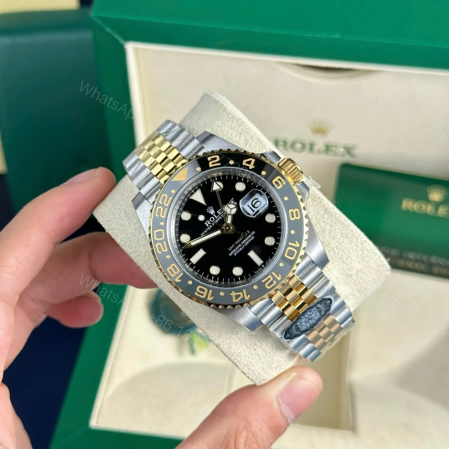 View 2 of Superclone Rolex GMT-Master II Black Dial “Zombie” 126713GRNR