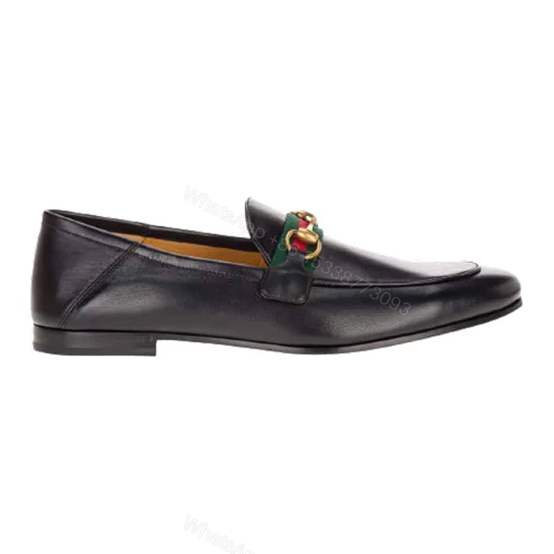 GUCCI 10MM LEATHER FOLDABLED LOAFERS W/ WEB – LDG017 — view 1
