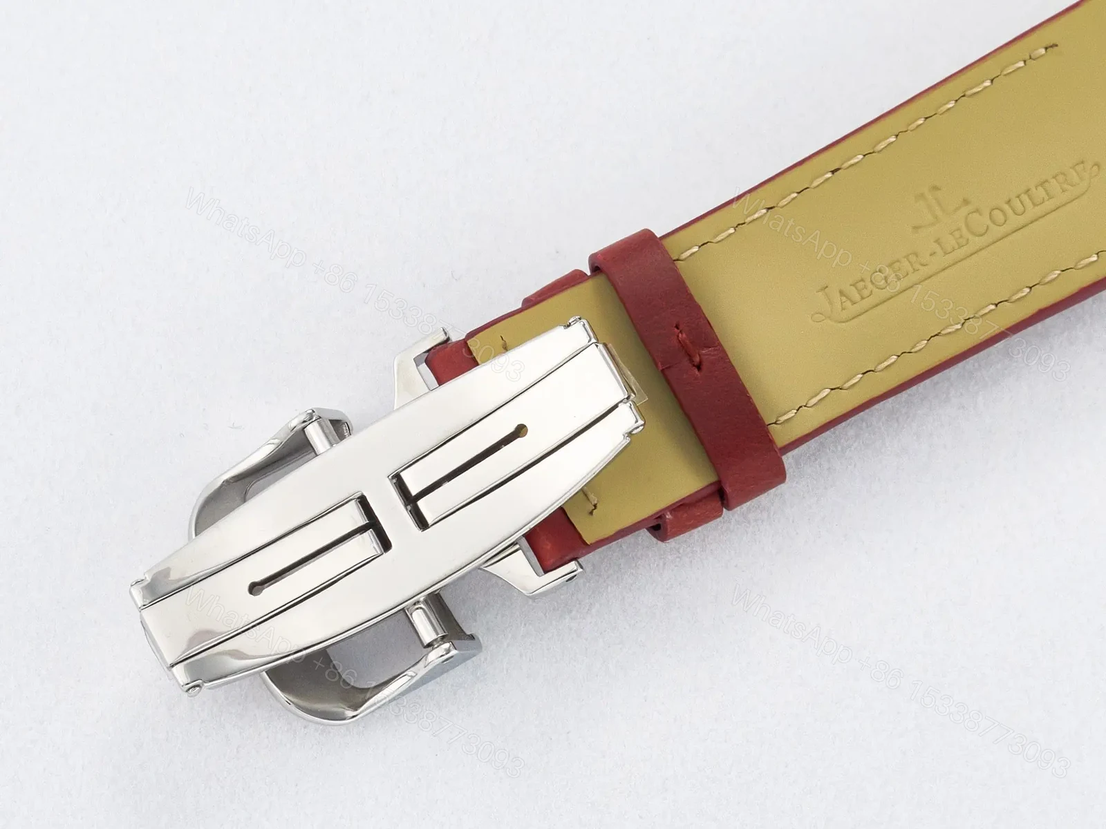 View 16 of Reverso Classic Duoface Small Seconds SS MGF Best Edition White Guilloché Dial on Red Leather Strap A854A