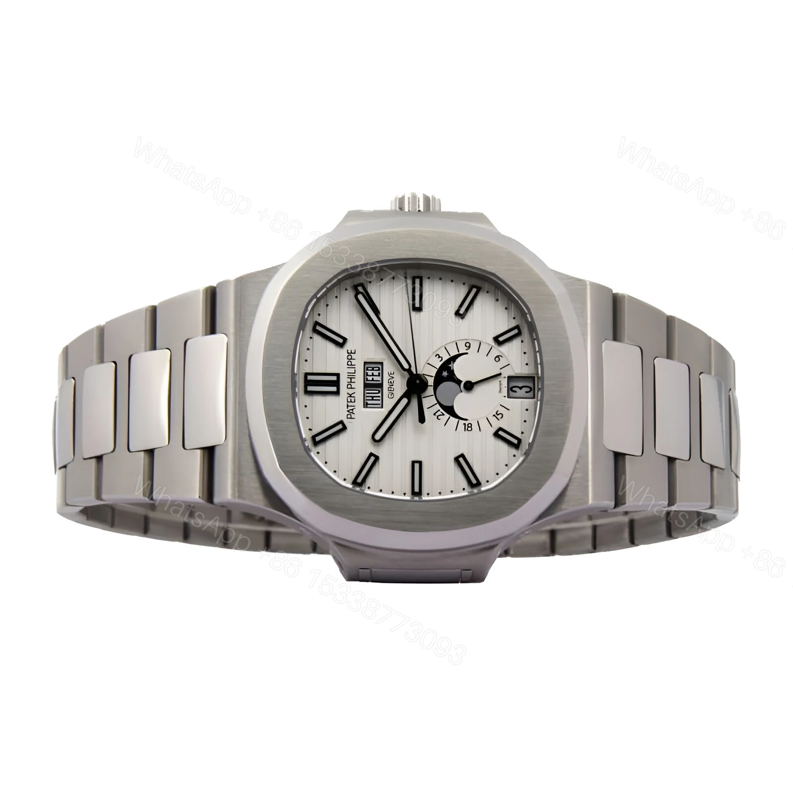 View 4 of Patek Philippe Nautilus White Dial Replica