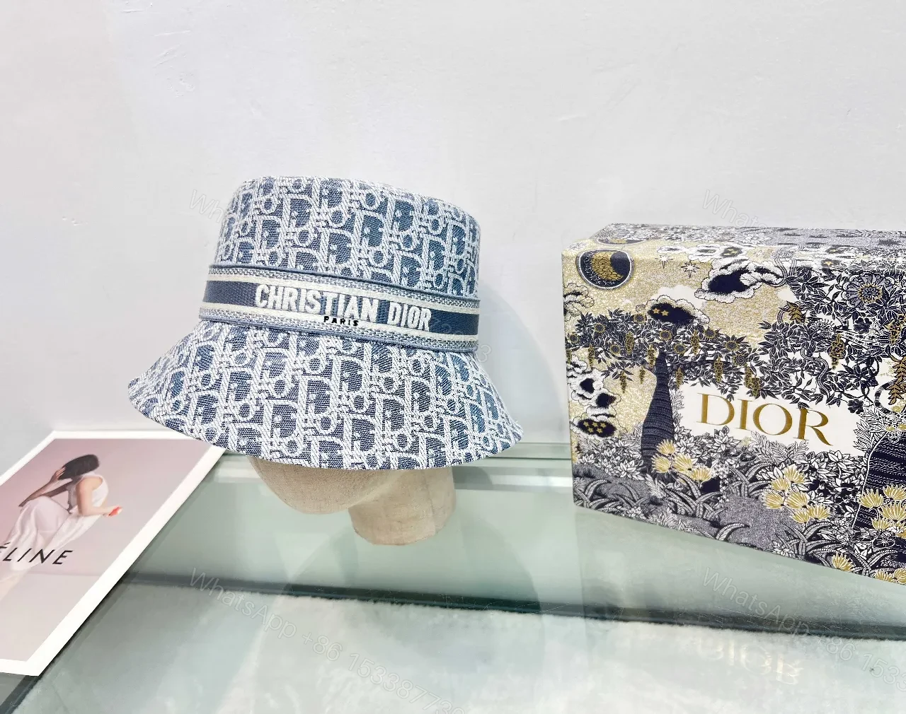 View 4 of Patterned Visor Hat – Luxurious, Structured, All-Day Comfort