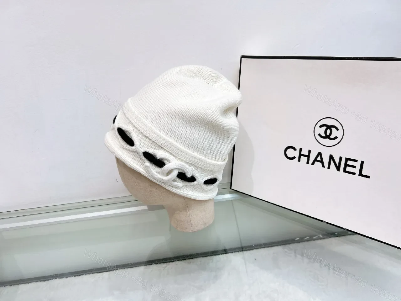 View 6 of Textured Knit Beanie: Luxe Strap Detail, Everyday Chic, Beanie