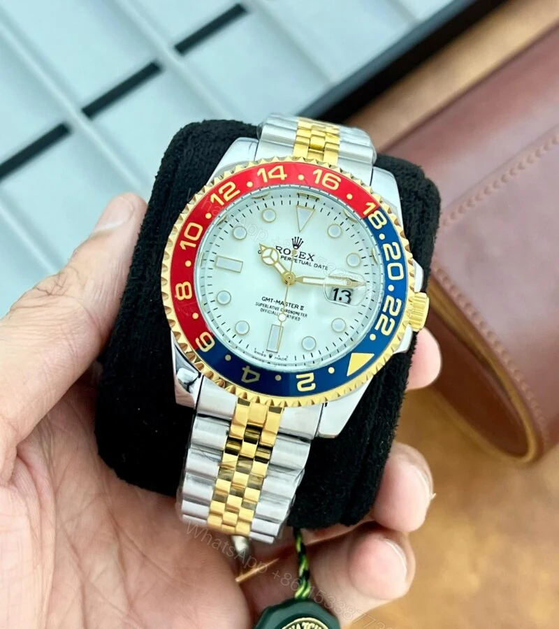 View 3 of Rolex Datejust Dual-Tone Blue Red Bezel 40mm Automatic