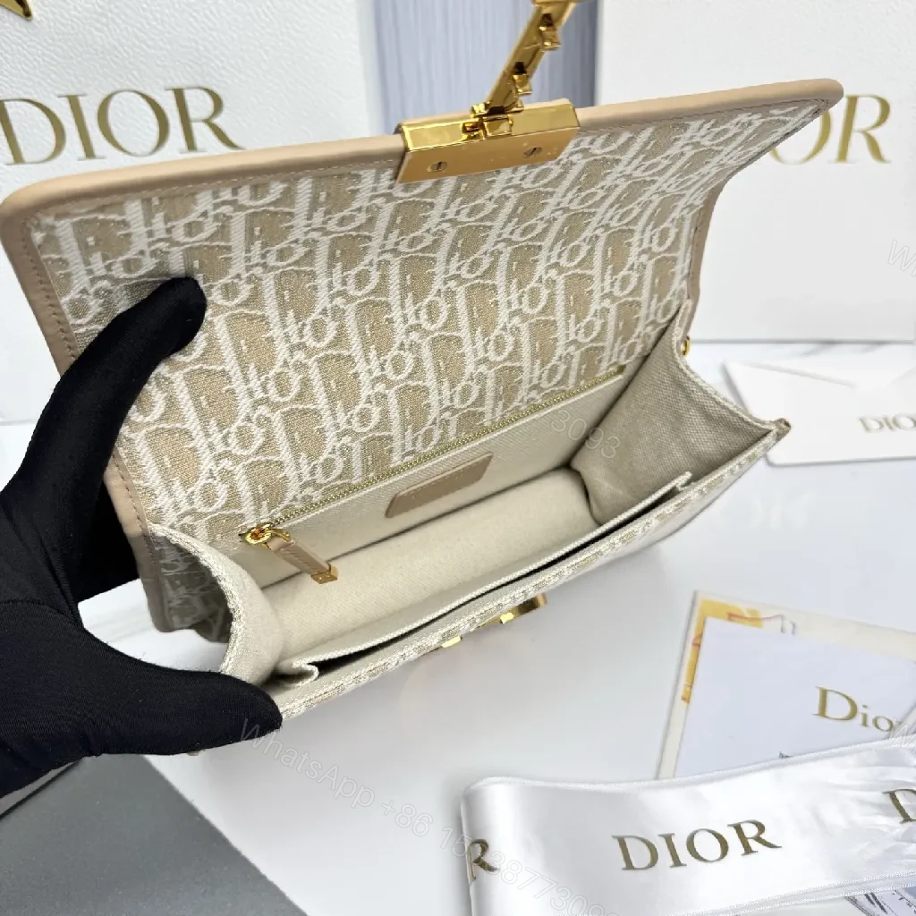 View 8 of Chic Monogram Bag: Gold Chain Crossbody Elegance