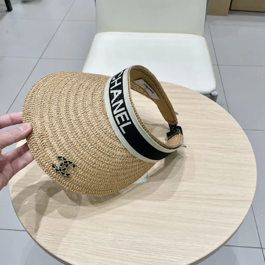 View 8 of Straw Visor + Straw Crown + Resort-Chic + Designer Band + Visor
