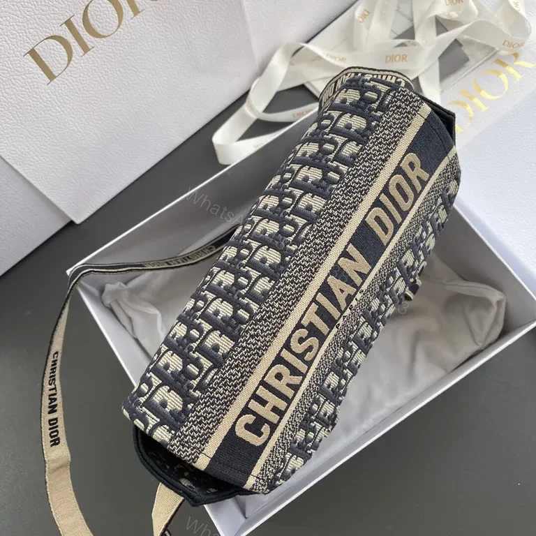 View 2 of Navy Cream Monogram Messenger: Dior-Inspired Luxury Crossbody