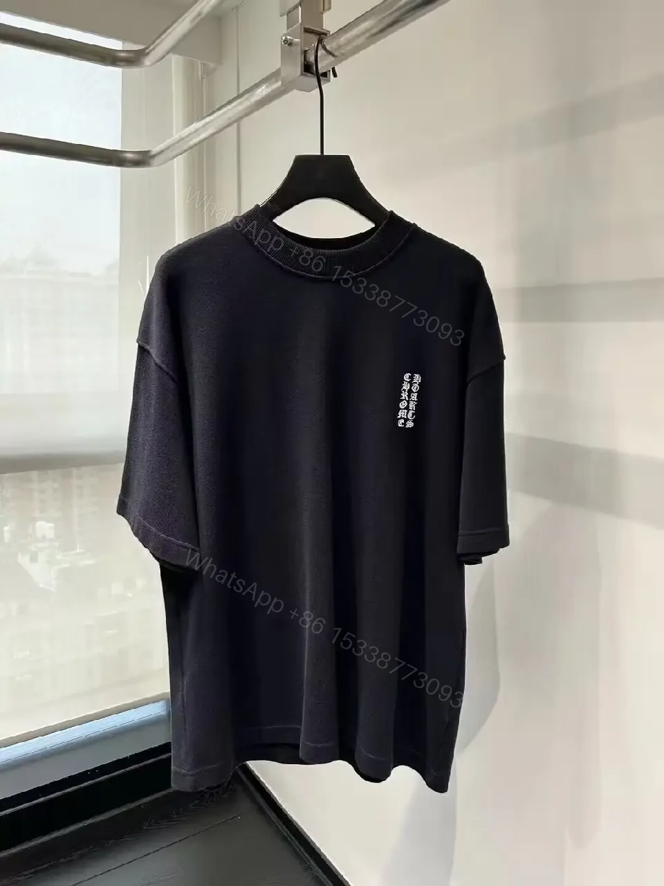 View 4 of Neutral Off-White Cotton Tee: Minimalist, Relaxed Fit, Premium