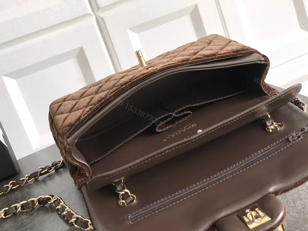 View 9 of Velvet Chic Flap Bag: Gold Chain, Modern Couture-style