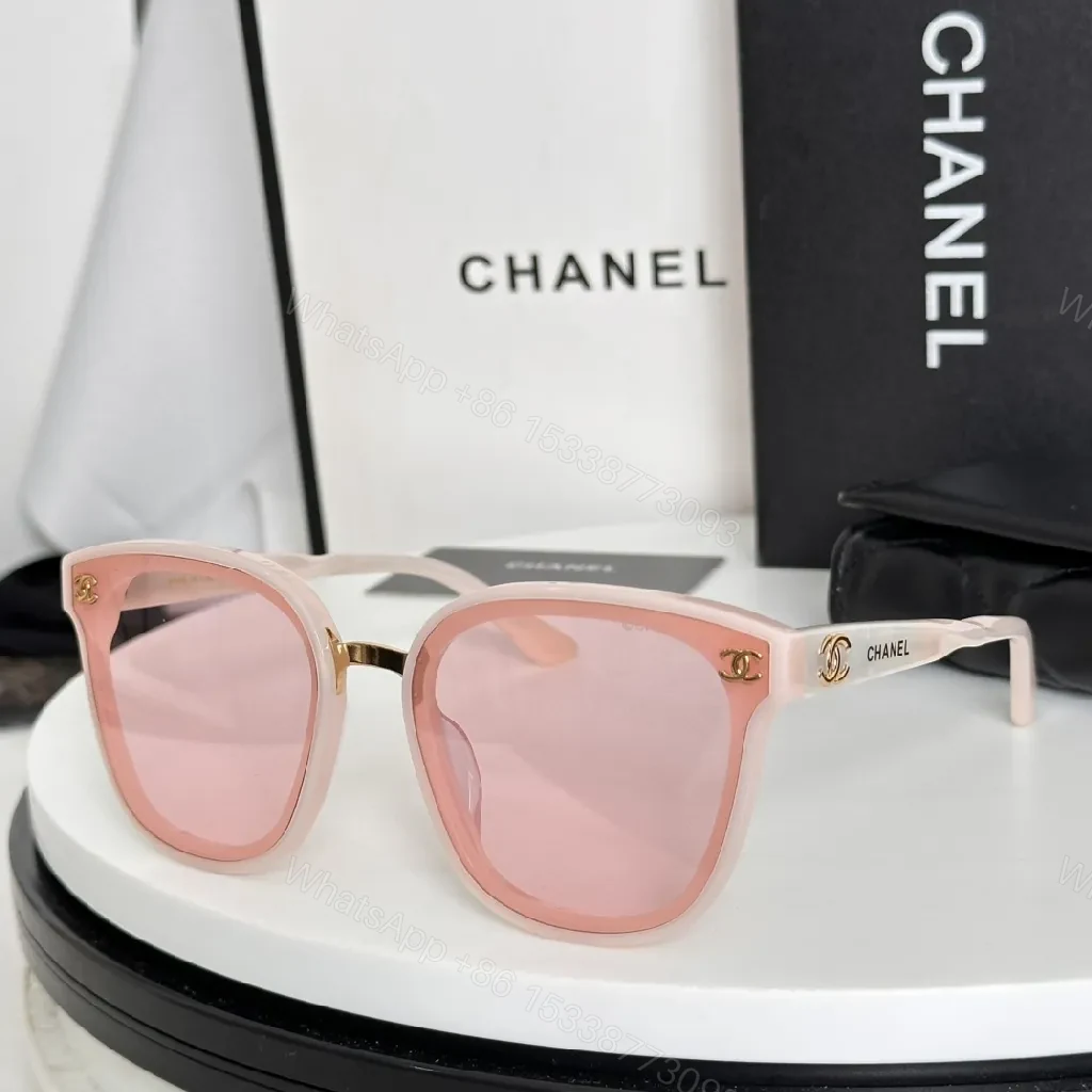 View 8 of Glossy Black Cat-Eye Sunglasses with Gold Accents & Red Temples