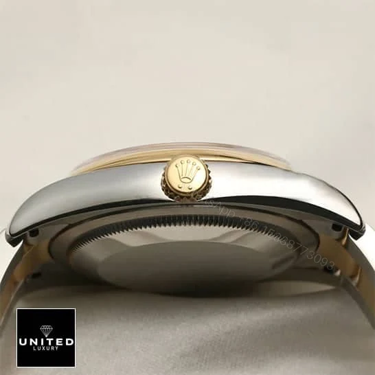 View 11 of Rolex Datejust Yellow Gold Black Dial 116203 Oyster Replica