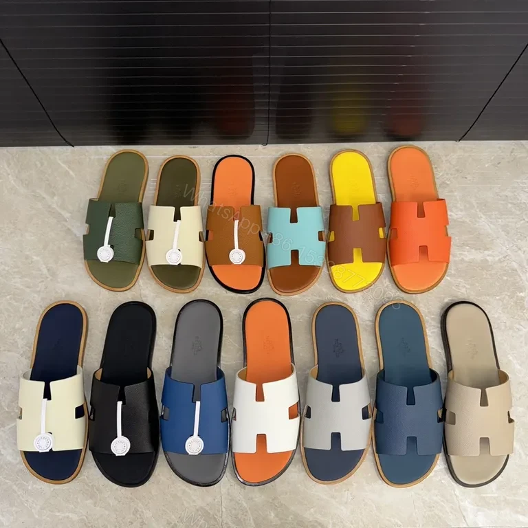 View 7 of Vivid Orange Hermes-Style Slide: Lux Texture, Bold Comfort