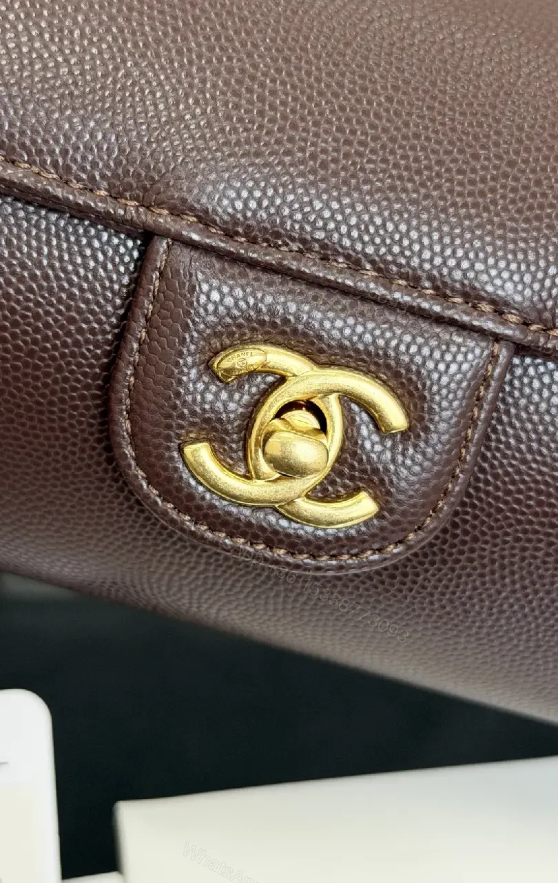 View 5 of Chic Pebbled Mini Bag: Structured, Gold Hardware, Hand-Stitched Luxury
