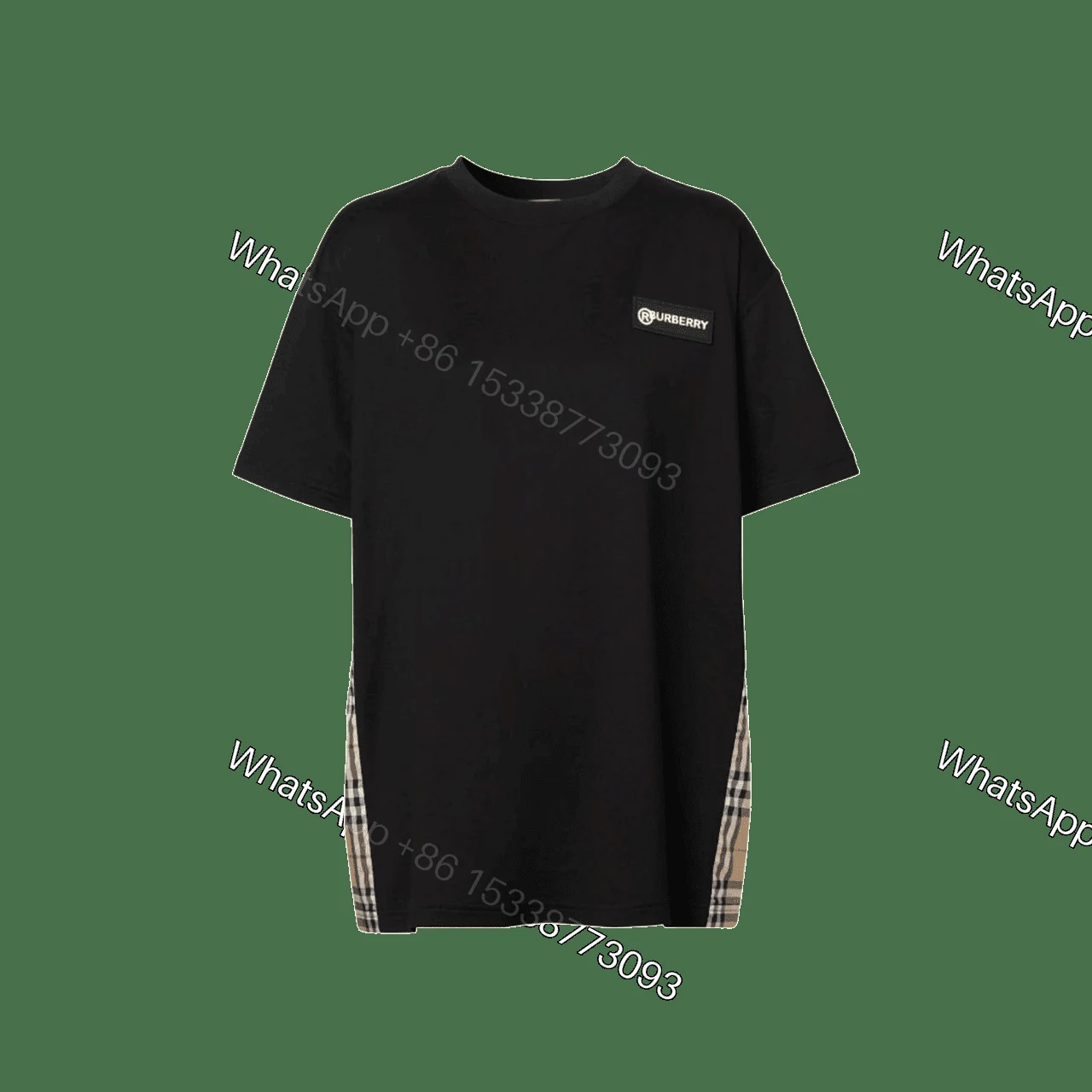 BURBERRY VINTAGE CHECK PANEL T-SHIRT – BBR62 — view 1