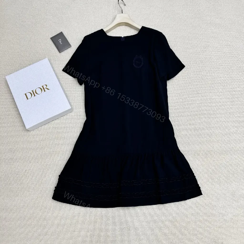 View 6 of Chic Black Dress with Subtle Couture Detailing - All-Day Wear