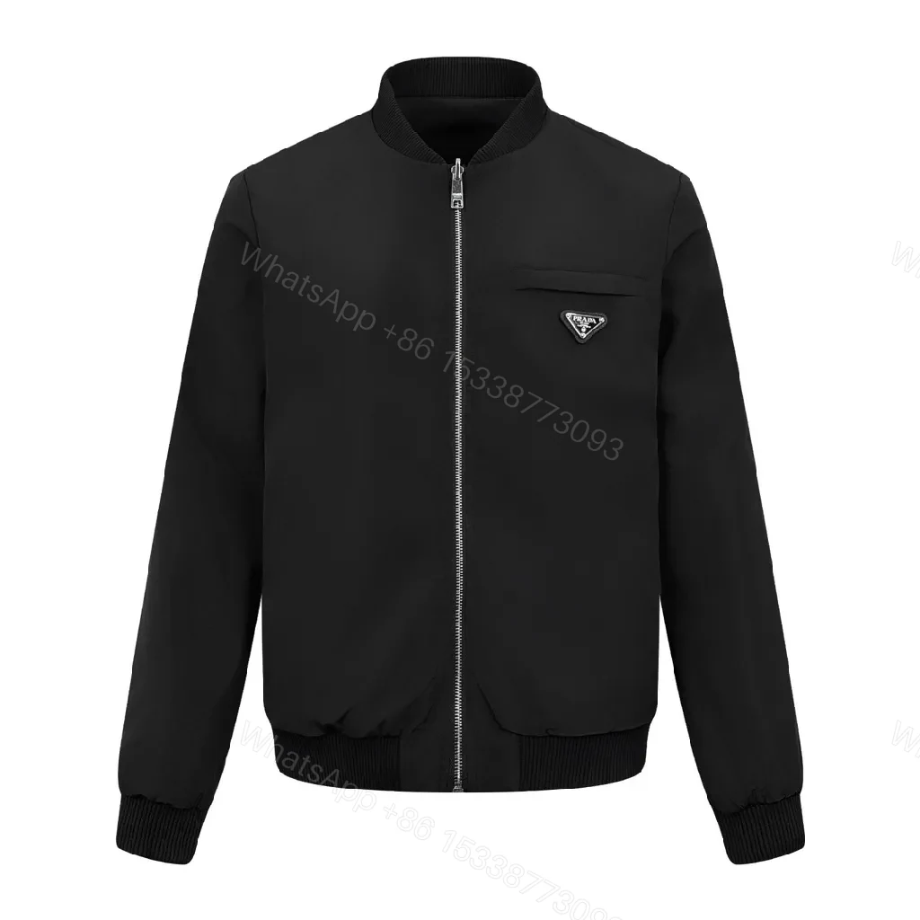 View 5 of Minimalist Black Bomber with Subtle Luxury Detail Jacket