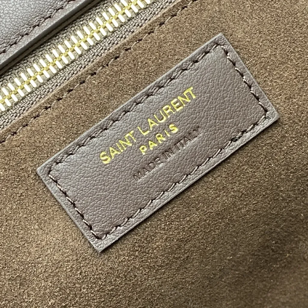 View 9 of Chocolate Suede Tote – Luxe Everyday Carry with Gold Charm