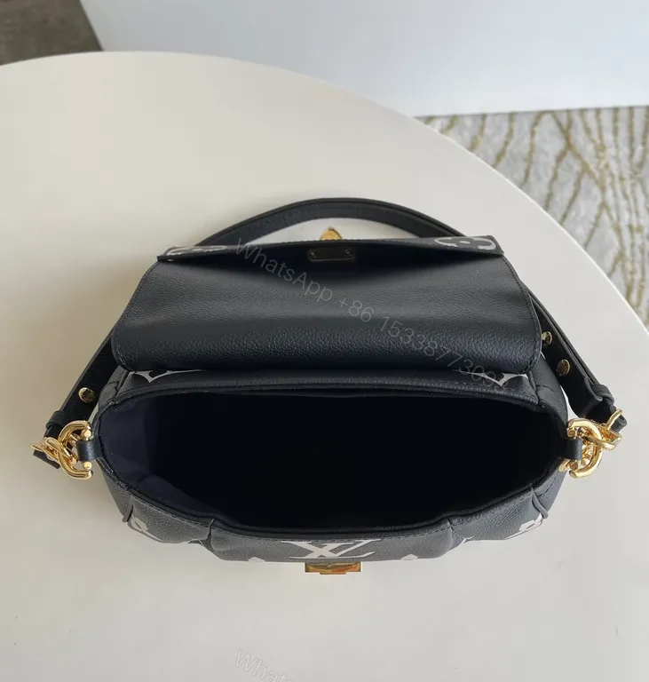 View 3 of Chic Monogram Calfskin Crossbody with Gold Chain