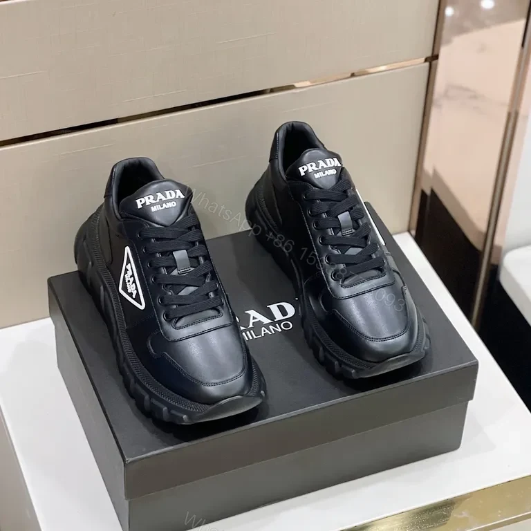 View 7 of Prada Milano Black Leather Sneaker: All-Day Comfort