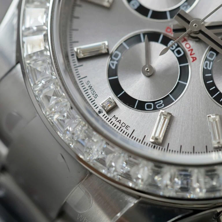 View 3 of Daytona 126500 40mm Super Clone Custom Moissanite Diamonds