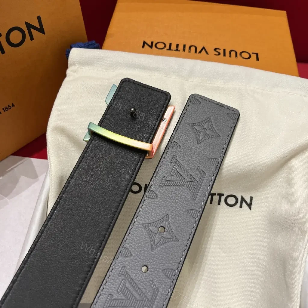 View 6 of Statement Monogram Belt: Leather, Modern Buckle, Premium Visually Bold