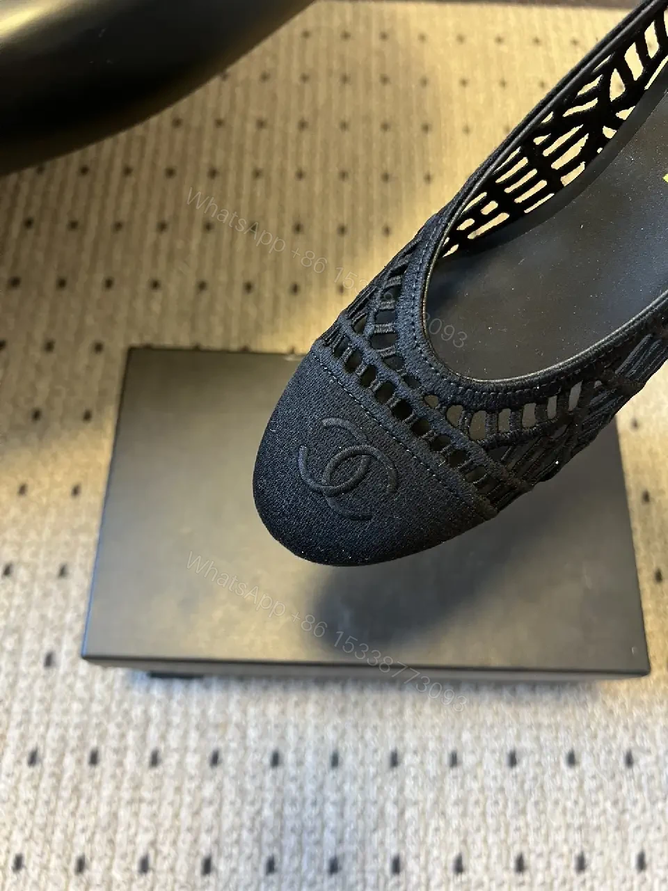 View 5 of Lace-Overlay Ballet Flats: Subtle Texture, All-Day Comfort