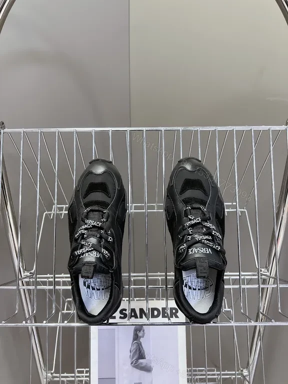 View 9 of Black Velocity Runner: Versace-Inspired Luxury Sneaker