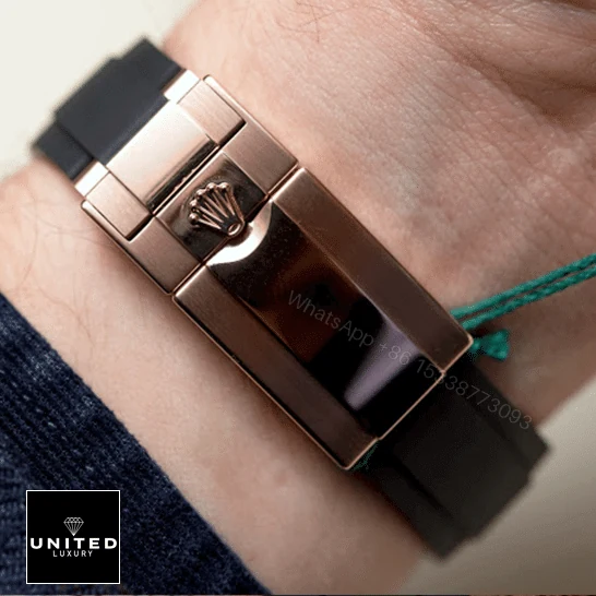 View 7 of Rolex Yacht-Master 40 116655 SATS Rose Gold Automatic Rubber Black Dial Replica