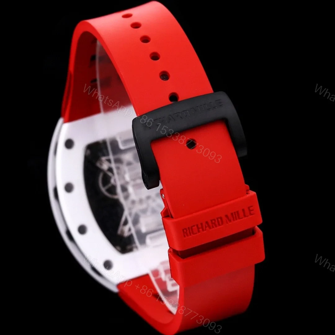 View 8 of Richard Mille RM52-05 Pharrell Williams Mars Mission Watch White Case Red Strap Premium Edition RM-RM52-05-PW-WHT-RED