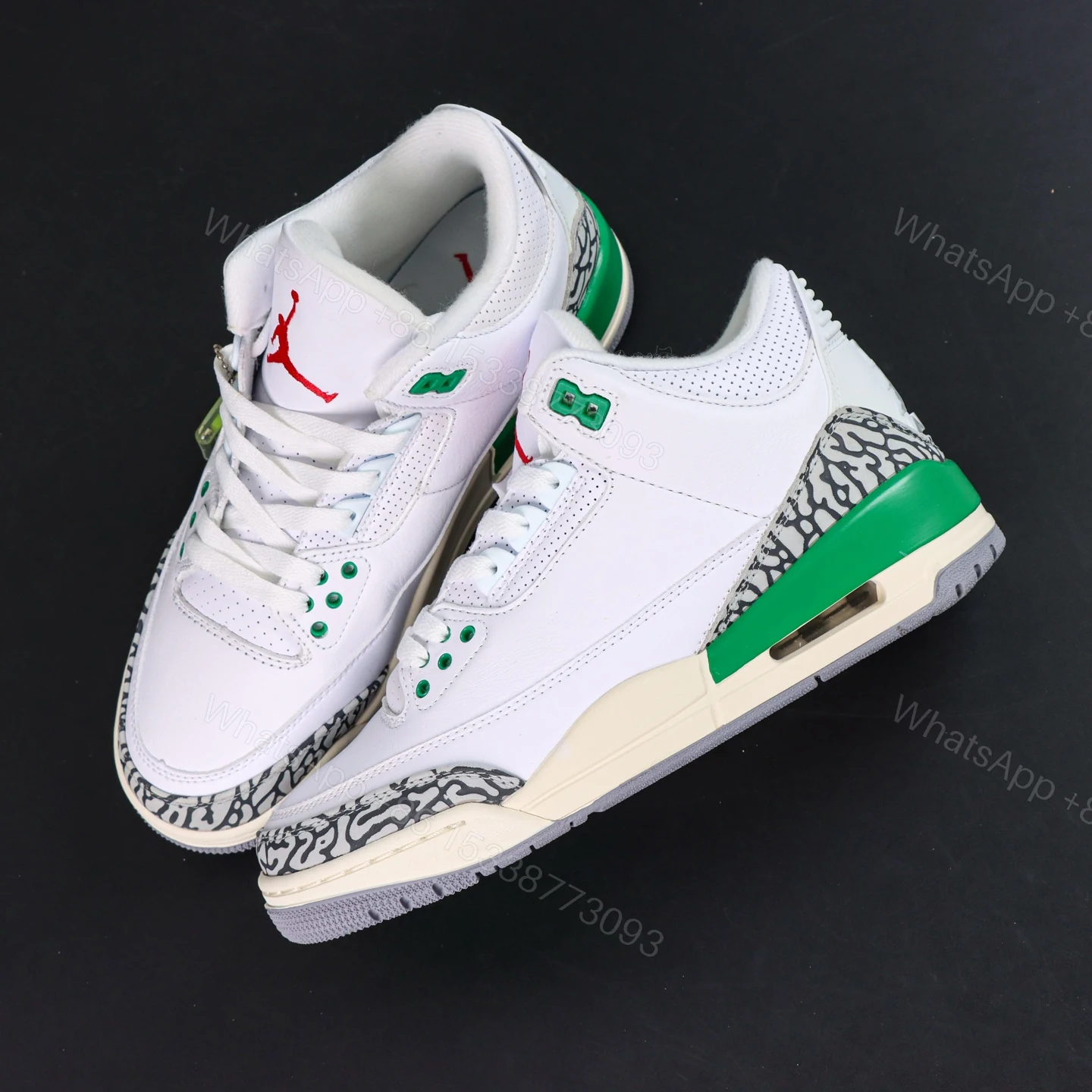 View 8 of AIR JORDAN 3 RETRO ‘Lucky Green’ Reps