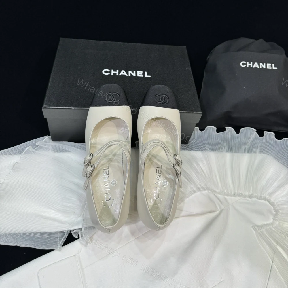 View 4 of 高仿Chanel*24S系列G45696B小羊皮瑪麗珍鞋米色6CM免檢版