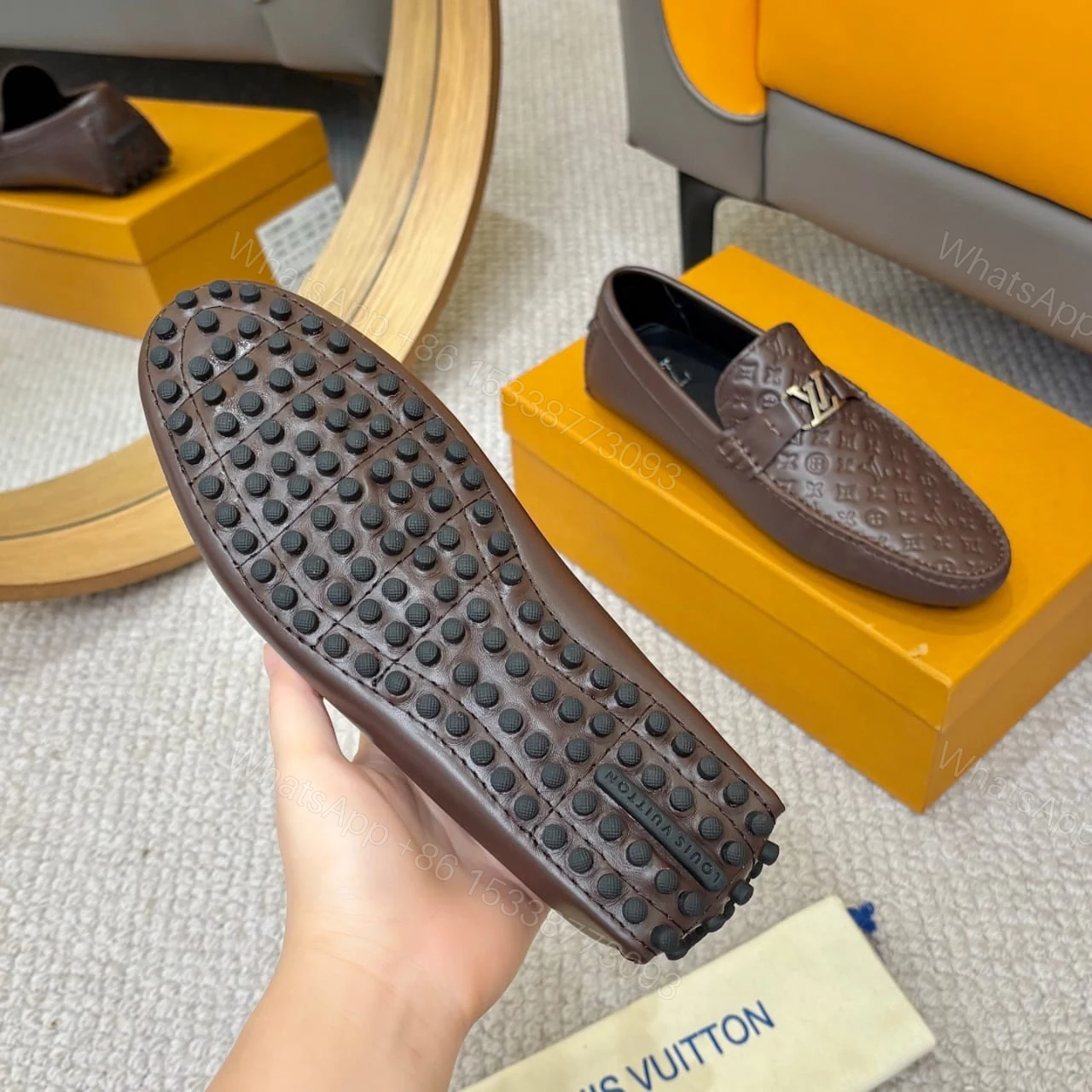 View 5 of Louis Vuitton LV Silverstone Moccasin Brown 1AHRTK
