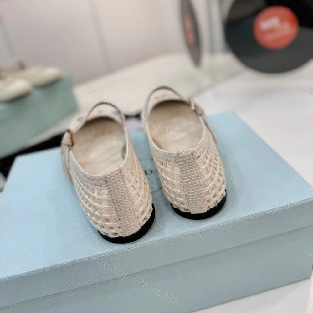 View 7 of Prada Crochet Ballerinas White
