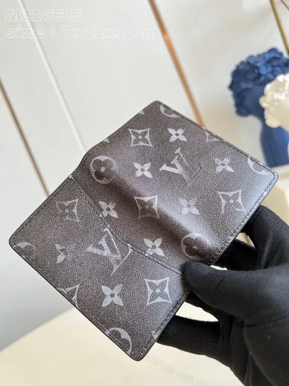 View 3 of Monogram Luxe Compact Wallet â€“ Dark LV, Card-Centric