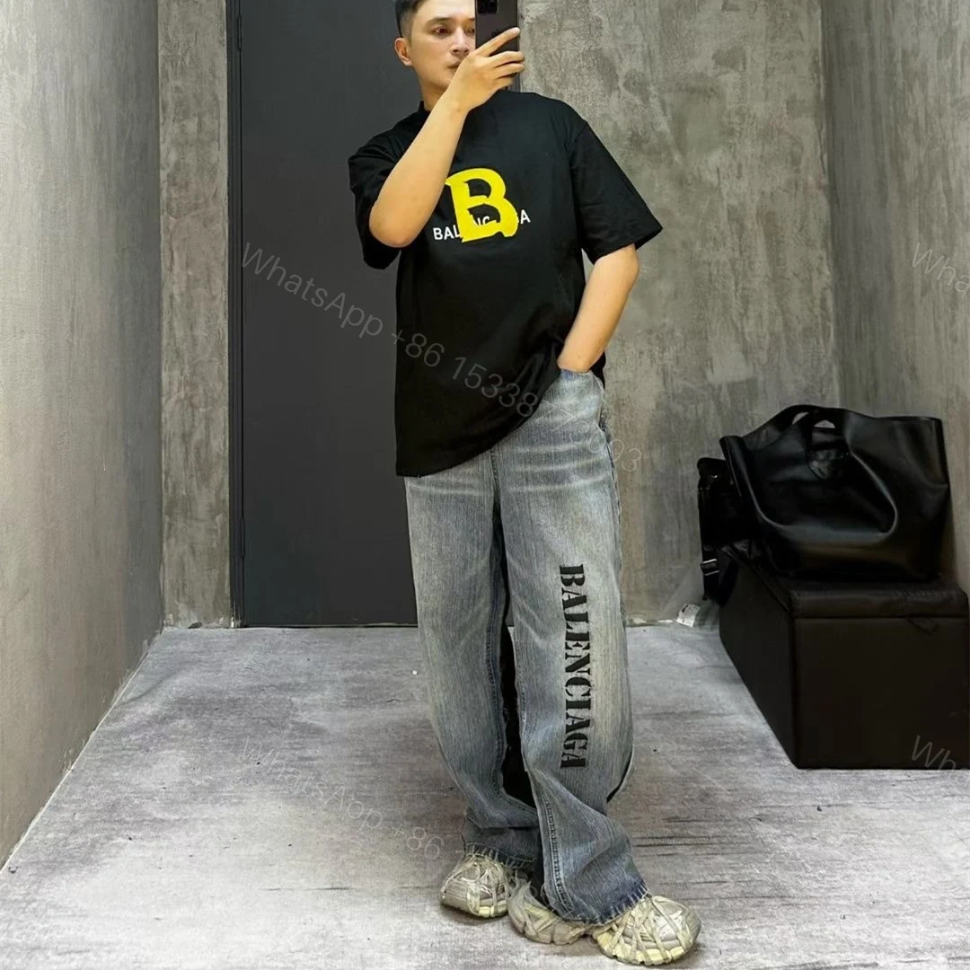 View 11 of 高仿Balenciaga*SS24系列783697塗層字面牛仔褲