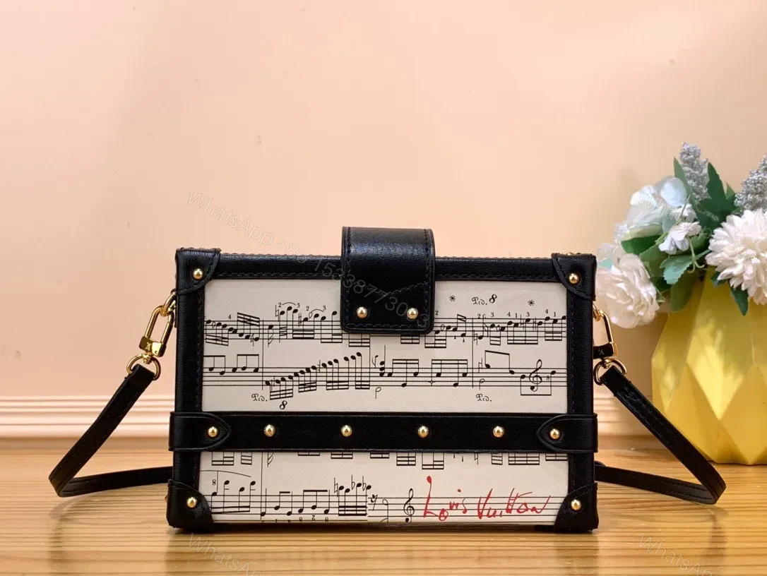 View 3 of Louis Vuitton LV Petite Musical Pattern Like Auth Handbags 20×12.5x5cm